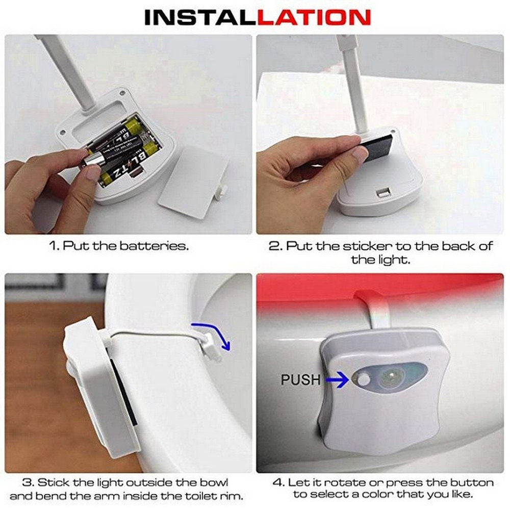Motion Sensor LED Toilet Night Light by HitMyNeed
