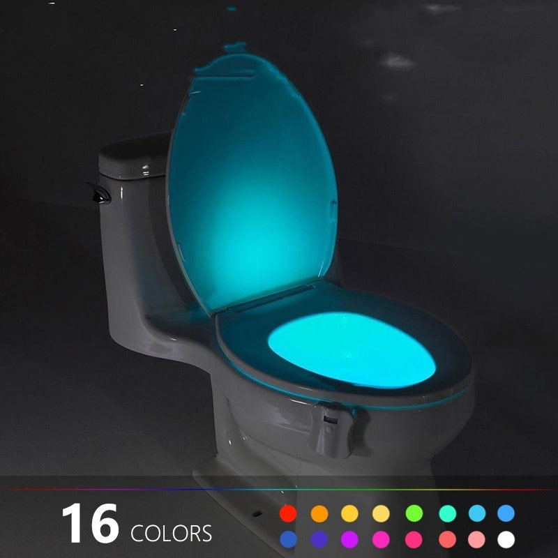 Motion Sensor Toilet Night Light with 16 Colors by HitMyNeed