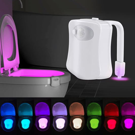 Motion Sensor Toilet Night Light with 8 Colors by HitMyNeed