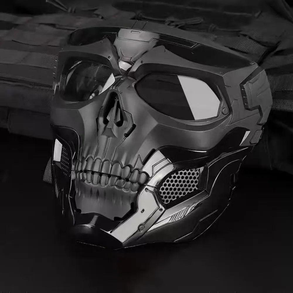 Motocross Skull Goggles with Detachable Skull Mask by HitMyNeed