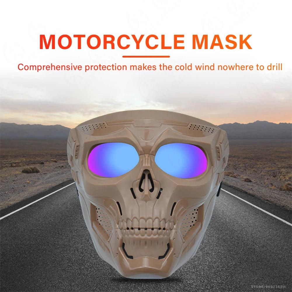 Motocross Skull Goggles with Detachable Skull Mask by HitMyNeed