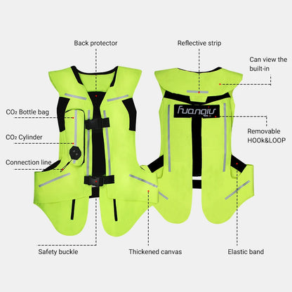 Motorcycle Airbag Vest with CE Back Protector by HitMyNeed