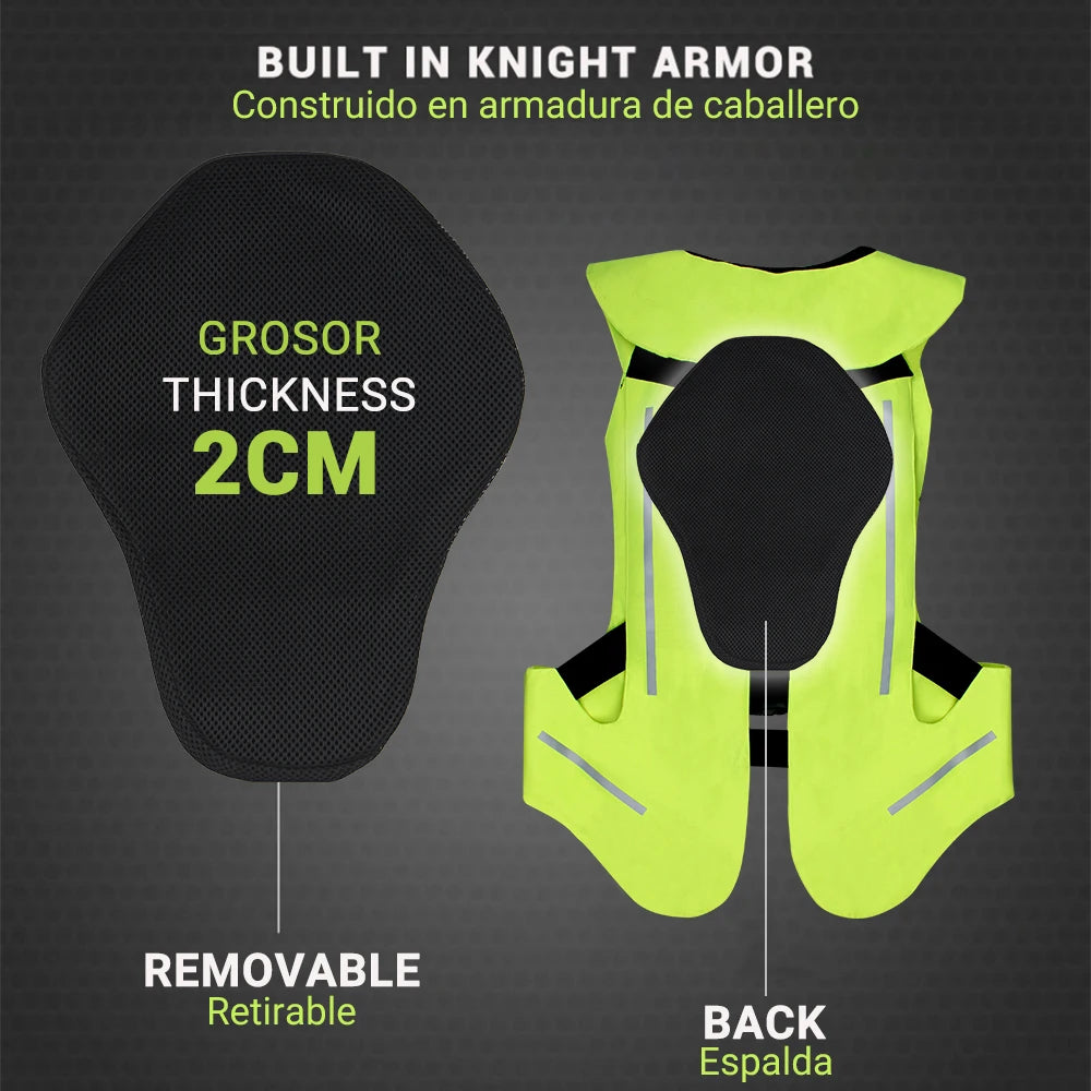 Motorcycle Airbag Vest with CE Back Protector by HitMyNeed