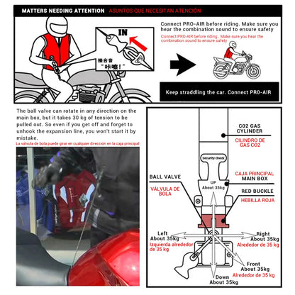Motorcycle Airbag Vest with CE Back Protector by HitMyNeed