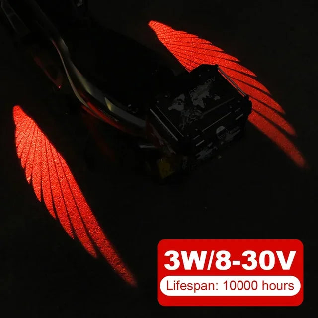 Motorcycle Angel Wings LED Projection Lights 2PCS 2pcs-red-light by HitMyNeed