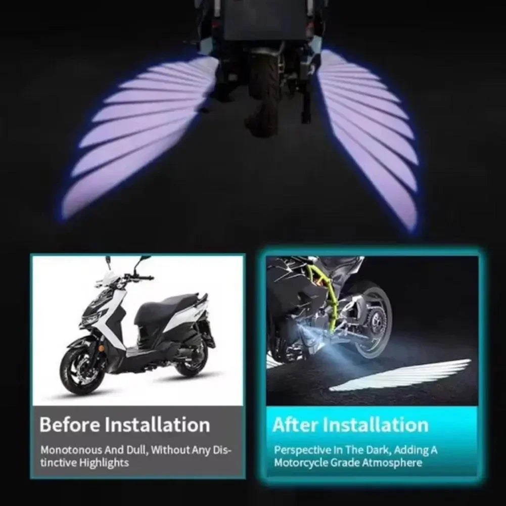 Motorcycle Angel Wings LED Projection Lights 2PCS by HitMyNeed