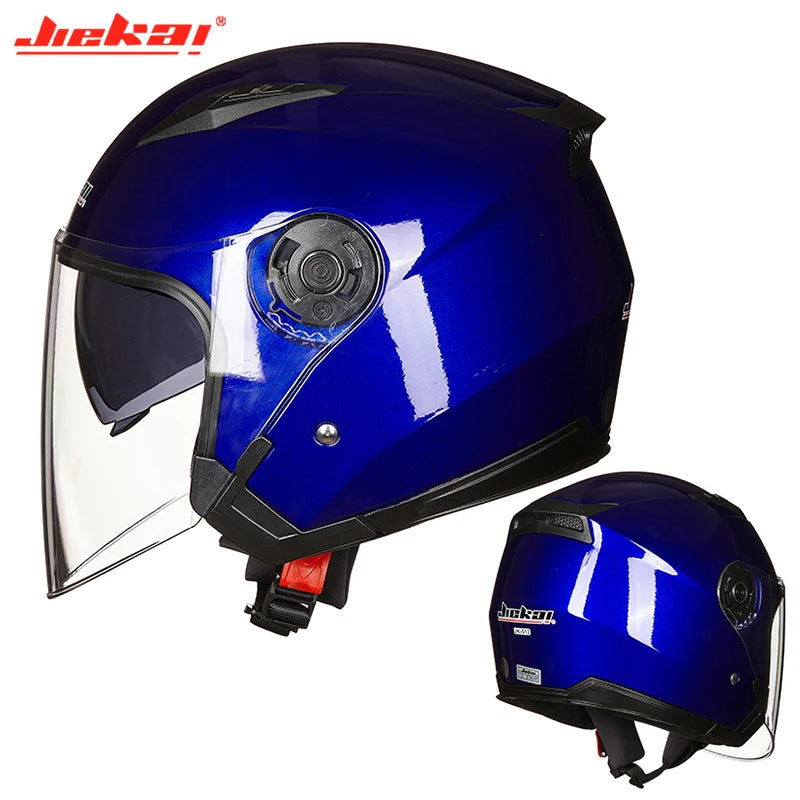 Motorcycle Half Helmet with Dual Sun Visor by HitMyNeed