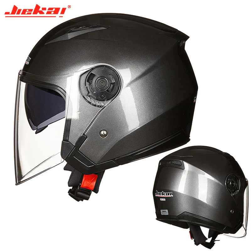 Motorcycle Half Helmet with Dual Sun Visor by HitMyNeed