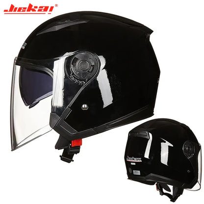 Motorcycle Half Helmet with Dual Sun Visor by HitMyNeed