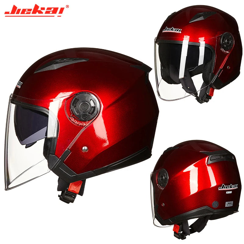 Motorcycle Half Helmet with Dual Sun Visor by HitMyNeed
