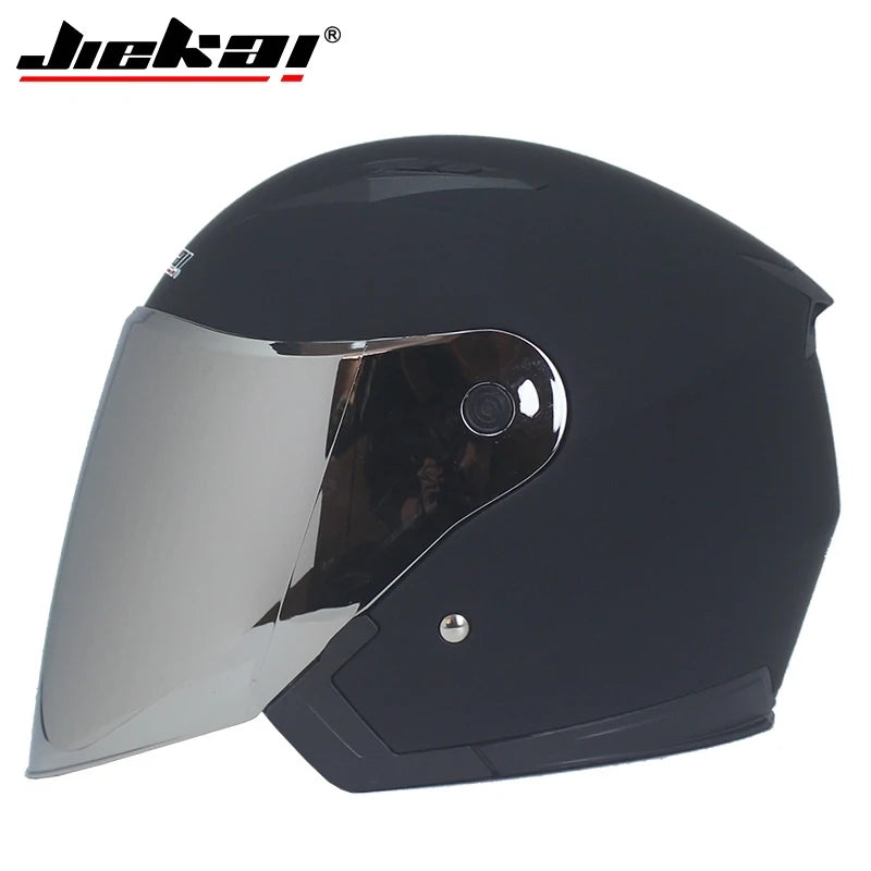 Motorcycle Half Helmet with Dual Sun Visor b6 m by HitMyNeed