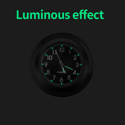Motorcycle Handlebar Chrome Waterproof Luminous Clock by HitMyNeed