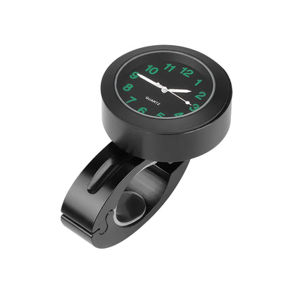 Motorcycle Handlebar Clock Stainless Steel Waterproof black by HitMyNeed