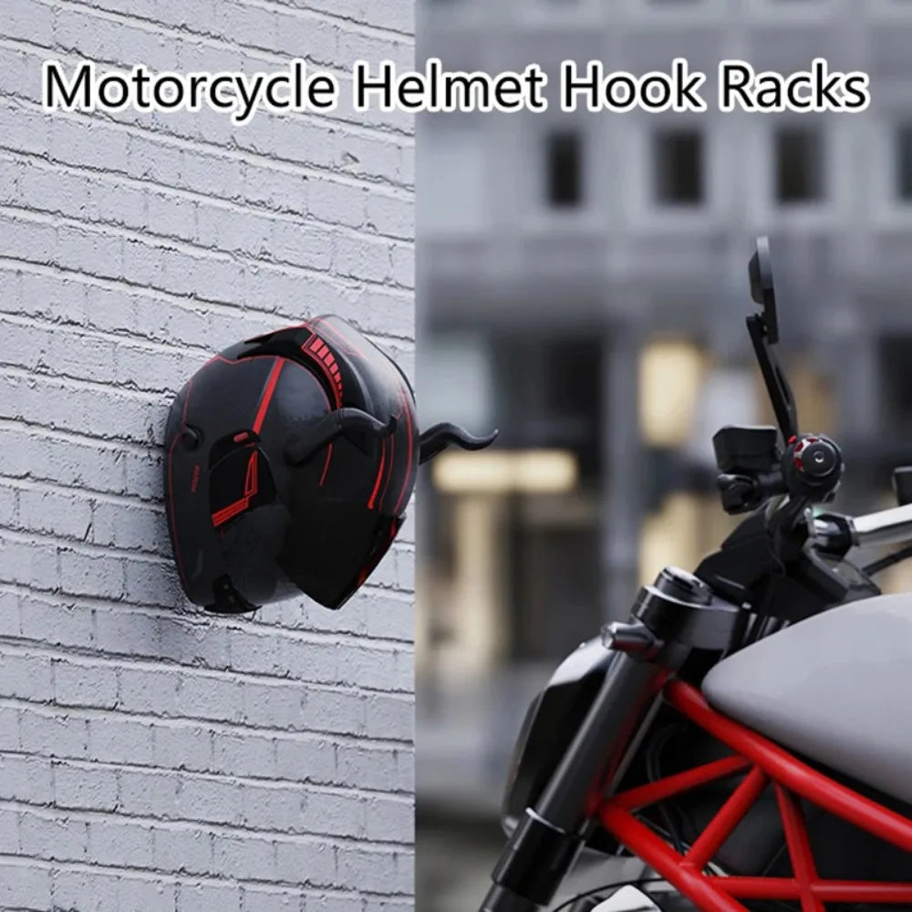 Motorcycle Helmet Wall Hook Rack Multipurpose Hanger by HitMyNeed