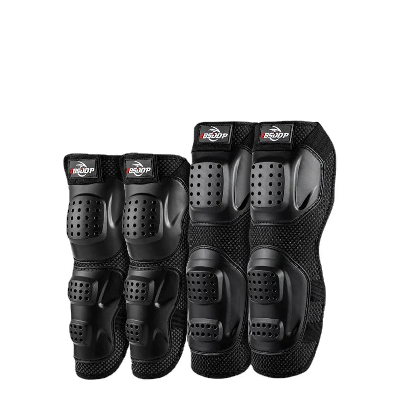 Motorcycle Knee & Elbow Pads 4-Piece Protection Set by HitMyNeed
