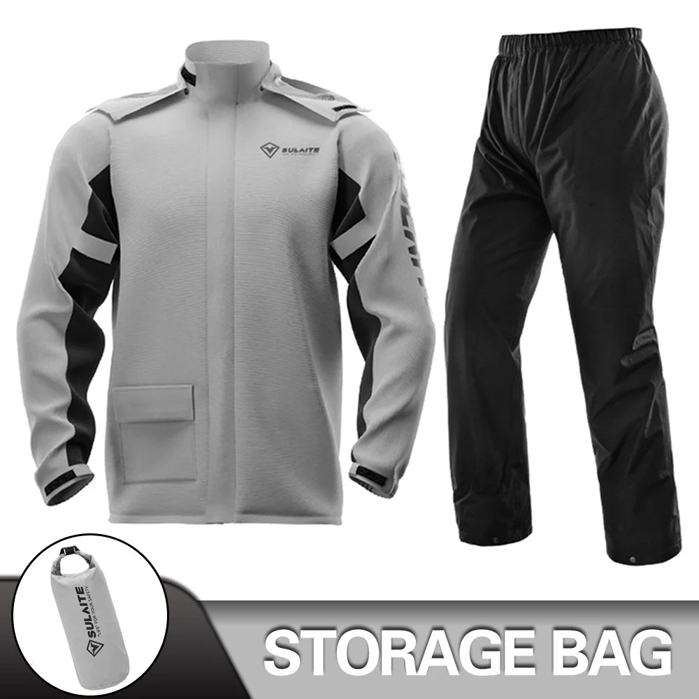 Motorcycle Rain Suit Jacket & Pants for Heavy Rain 0901-gary l by HitMyNeed