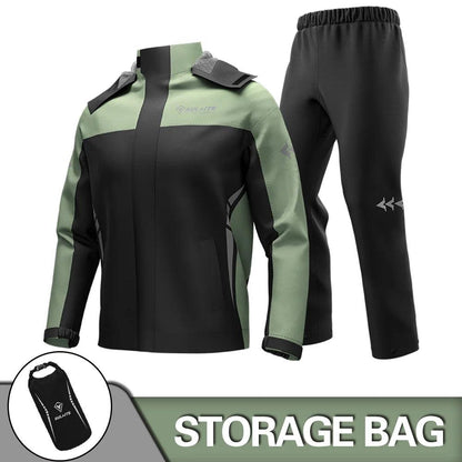 Motorcycle Rain Suit Jacket & Pants for Heavy Rain 0903-green xxxl by HitMyNeed