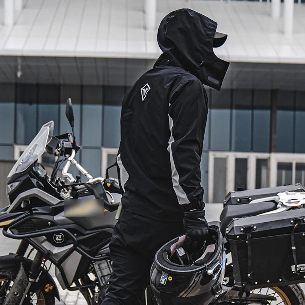 Motorcycle Rain Suit Jacket & Pants for Heavy Rain by HitMyNeed