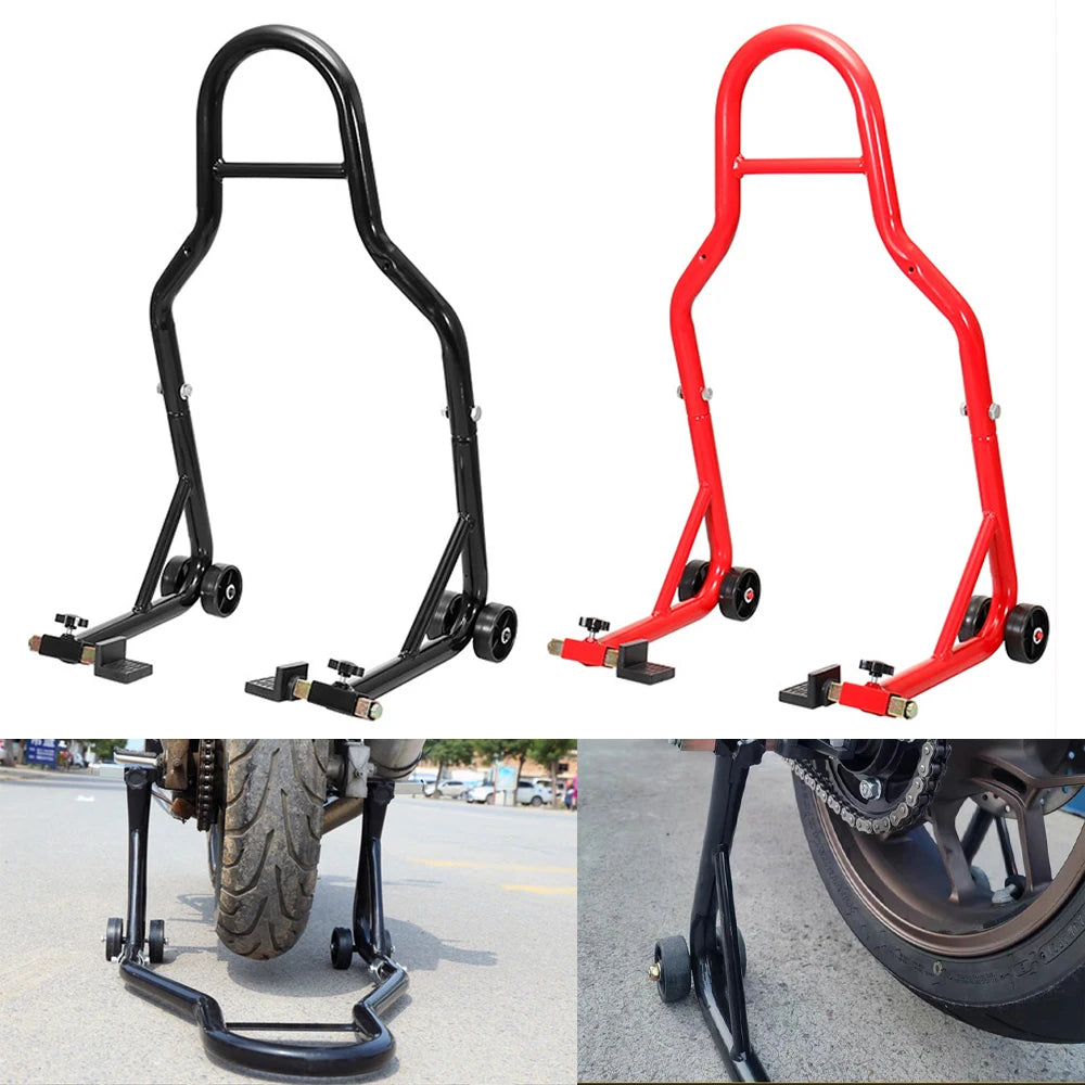 Motorcycle Rear Wheel Stand Black/Red 500kg Steel by HitMyNeed