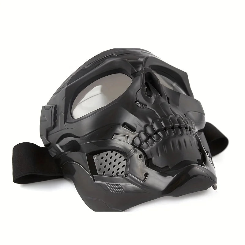Motorcycle Skull Mask with Windproof Riding Goggles by HitMyNeed