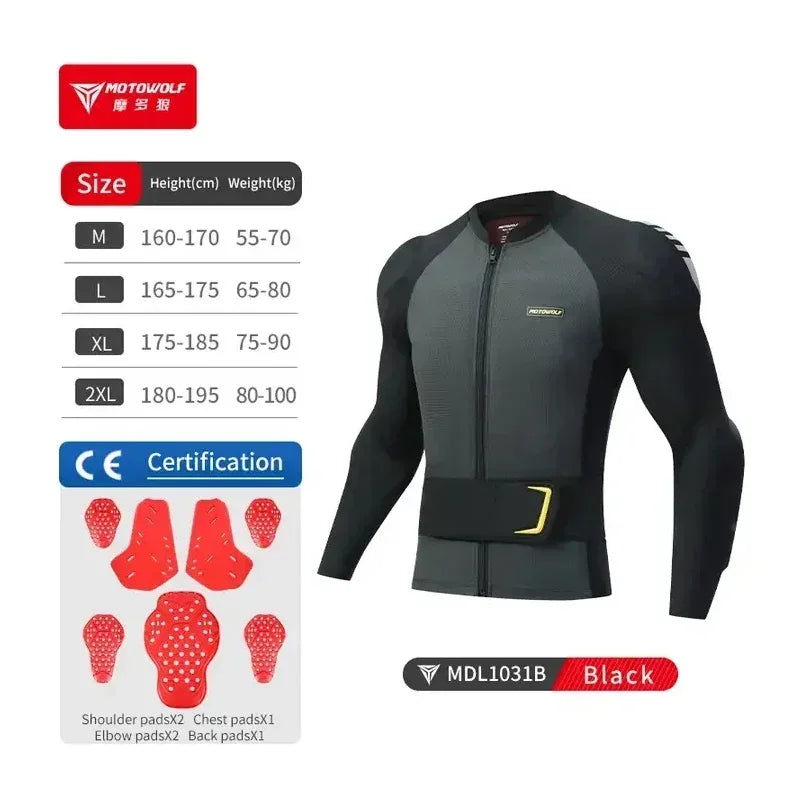 Motorcycle Soft Armor Motocross Protective Jacket black xl by HitMyNeed