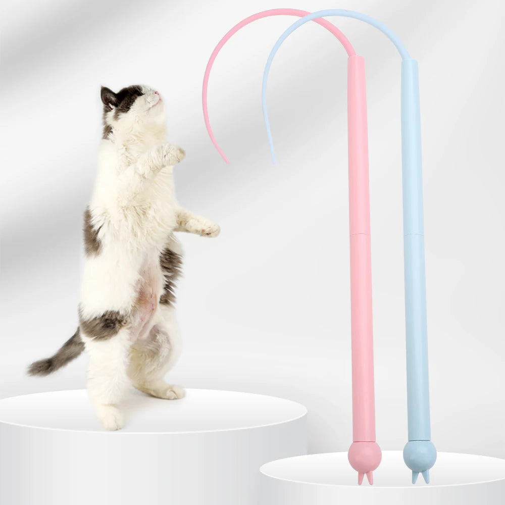 Mouse Tail Cat Teaser Wand Interactive Toy by HitMyNeed