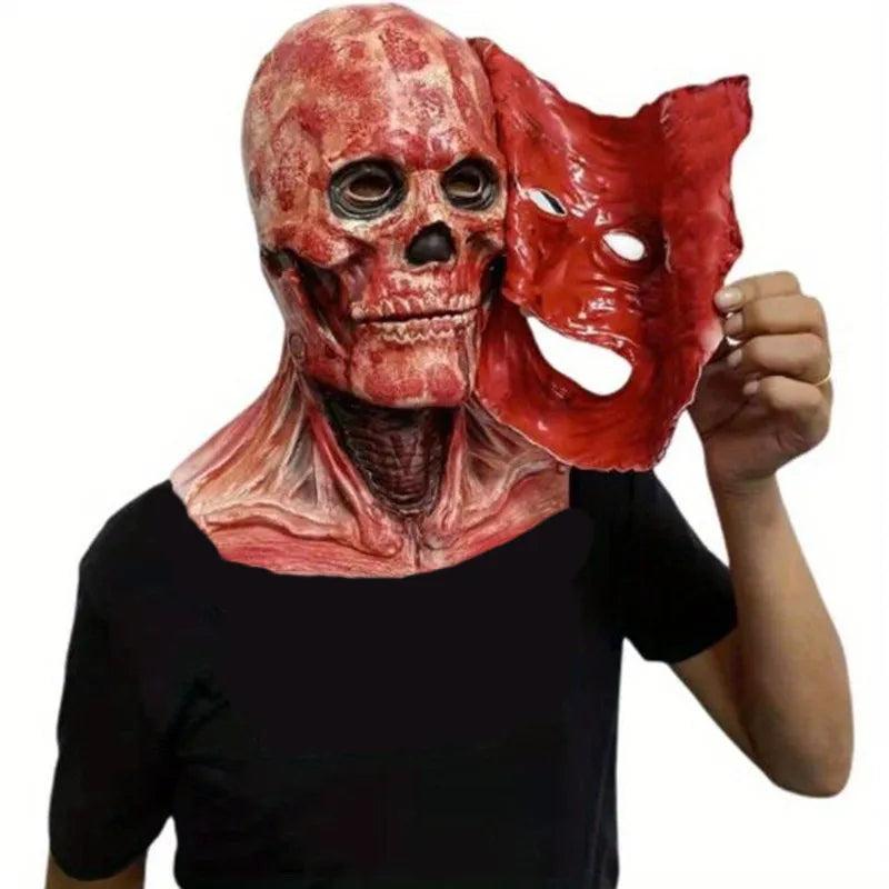 Moving Mouth Latex Horror Skull Mask for Adults by HitMyNeed