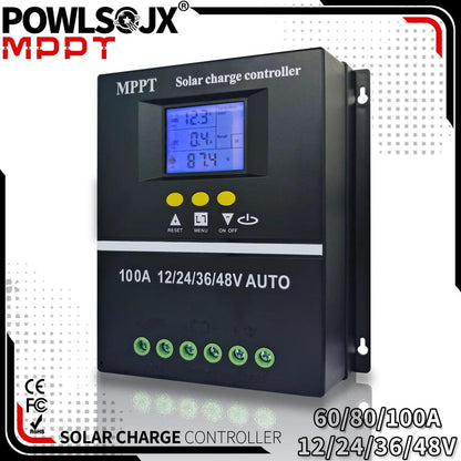 MPPT Solar Charge Controller 60-100A with Dual USB by HitMyNeed