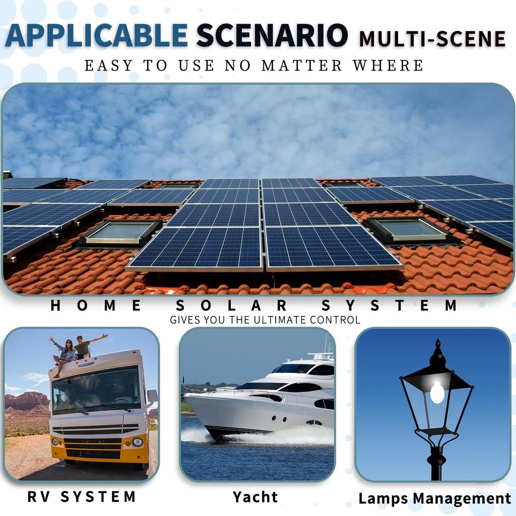 MPPT Solar Charge Controller 60-100A with Dual USB by HitMyNeed