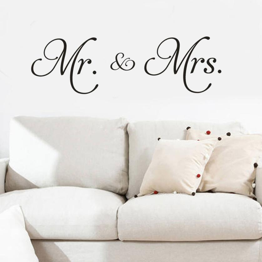 Mr & Mrs Vinyl Wall Decal Wedding Home Sticker by HitMyNeed