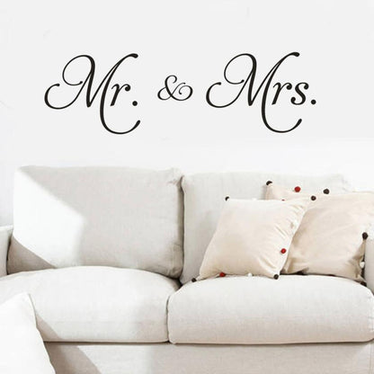 Mr & Mrs Vinyl Wall Decal Wedding Home Sticker by HitMyNeed