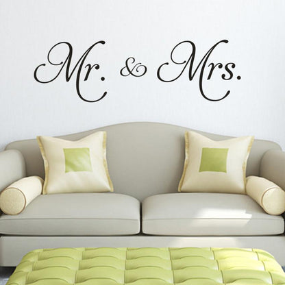 Mr & Mrs Vinyl Wall Decal Wedding Home Sticker by HitMyNeed