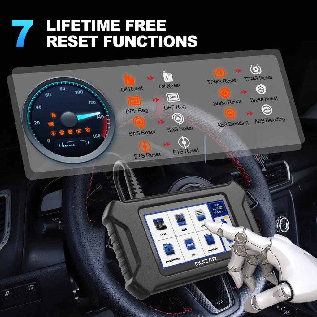 MUCAR CS6 Automotive Scanner 6-System OBD2 Tool by HitMyNeed