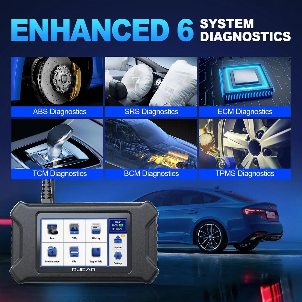 MUCAR CS6 OBD2 6‑System Automotive Diagnostic Scanner by HitMyNeed