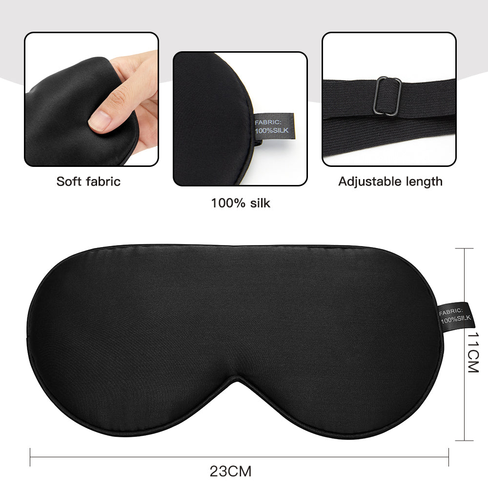 Mulberry Silk Eye Mask with Adjustable Strap by HitMyNeed