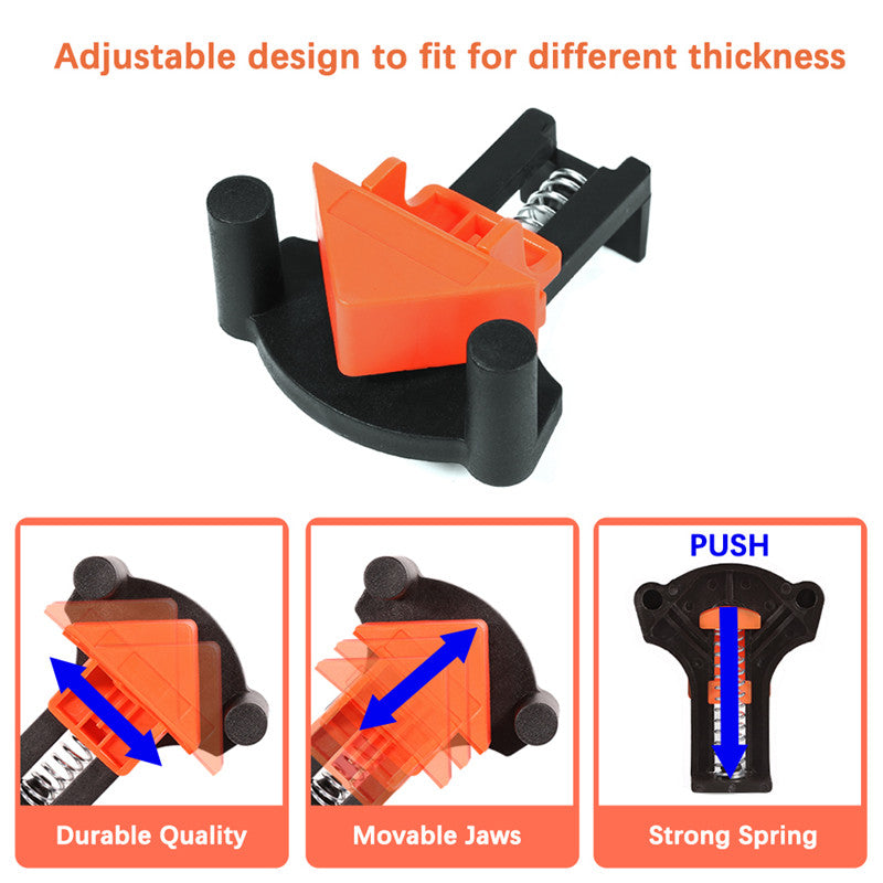 Multi Angle Woodworking Corner Clamps Set (4pcs) by HitMyNeed