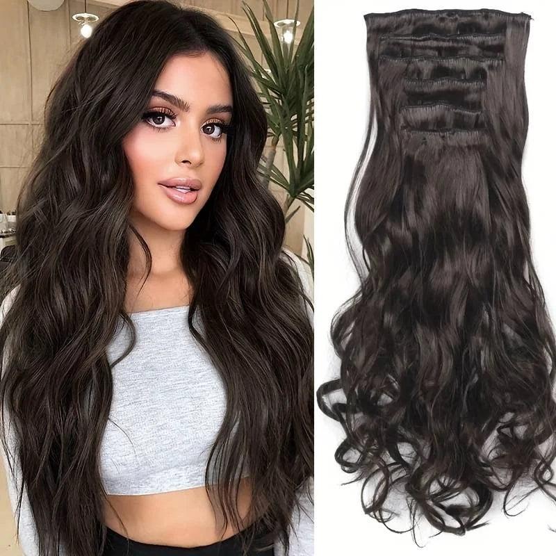 Multi Color Clip-In Body Wave Hair Extensions 18" 6pc-2 by HitMyNeed