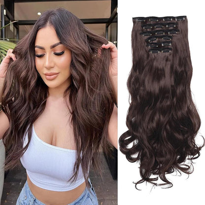 Multi Color Clip-In Body Wave Hair Extensions 18" 6pc-4 by HitMyNeed