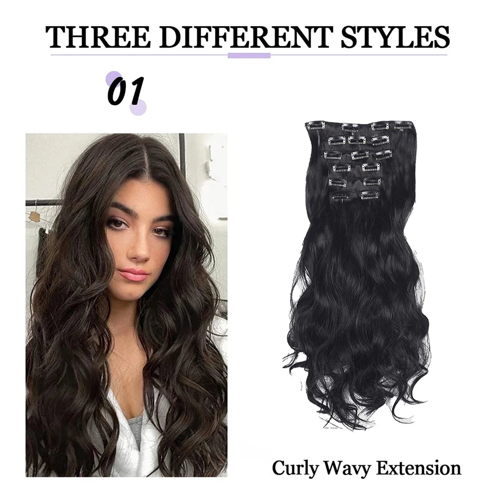 Multi Color Clip-In Body Wave Hair Extensions 18" by HitMyNeed