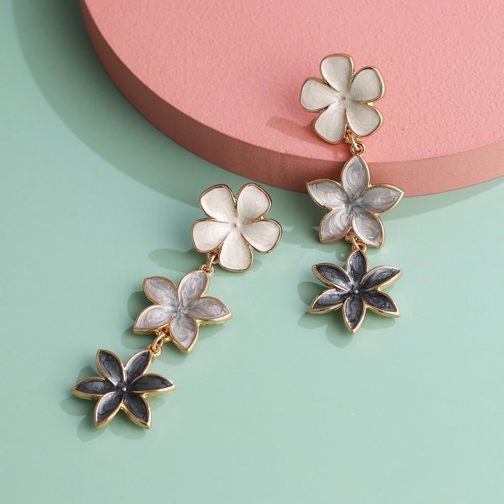 Multi Color Floral Drop Earrings for Women by HitMyNeed