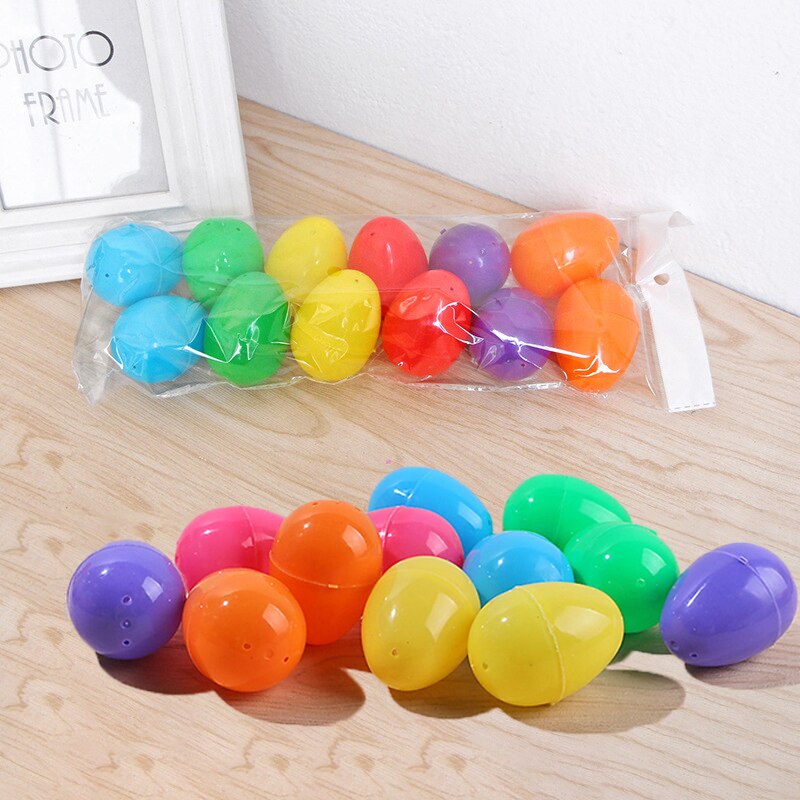 Multi-Color Plastic Egg Shells Set (12 Pieces) by HitMyNeed