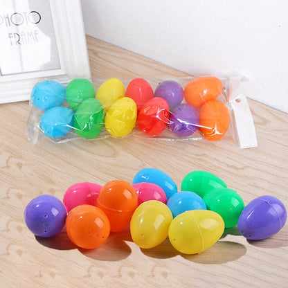 Multi-Color Plastic Egg Shells Set (12 Pieces) by HitMyNeed