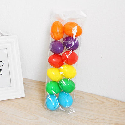 Multi-Color Plastic Egg Shells Set (12 Pieces) by HitMyNeed