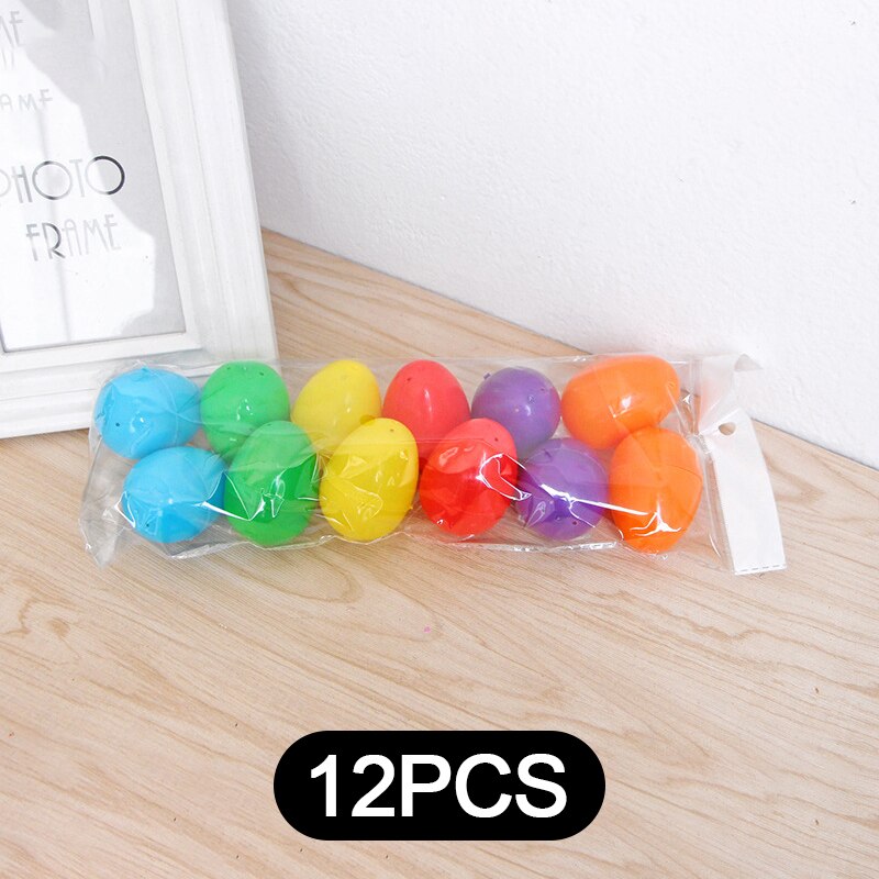 Multi-Color Plastic Egg Shells Set (12 Pieces) by HitMyNeed