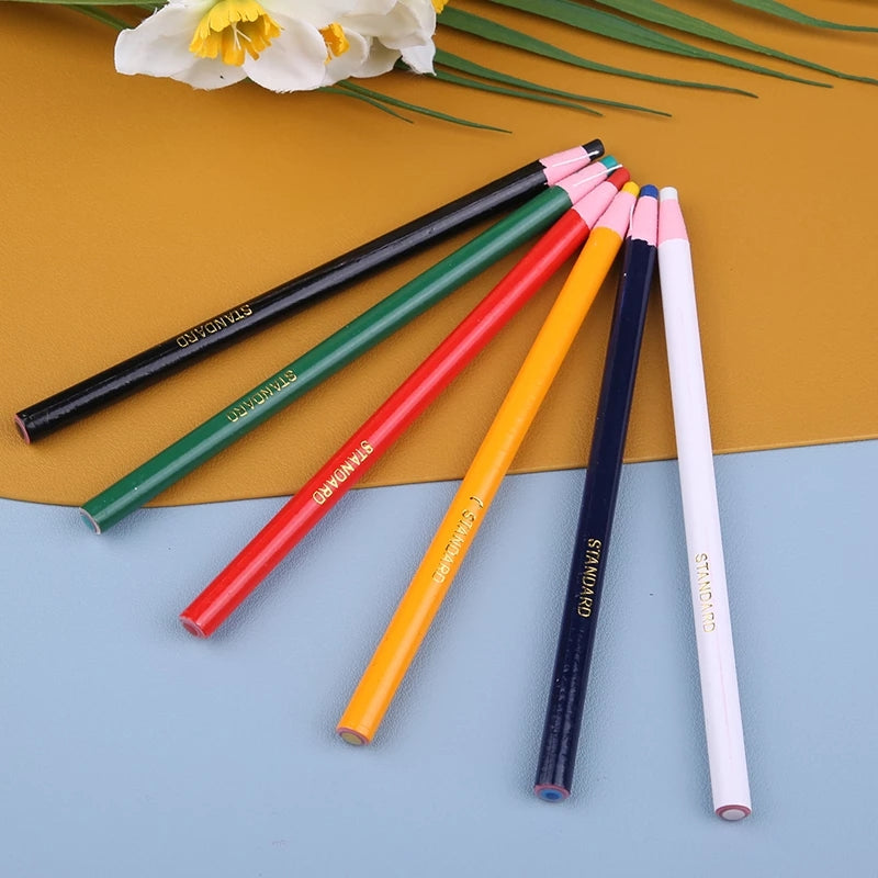 Multi Color Tailors Chalk Pencils Set (6 Pack) by HitMyNeed