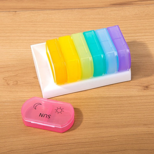 Multi Color Weekly Pill Holder Organizer by HitMyNeed