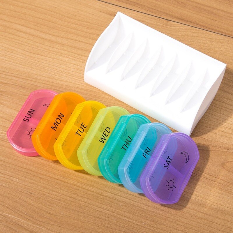 Multi Color Weekly Pill Holder Organizer by HitMyNeed