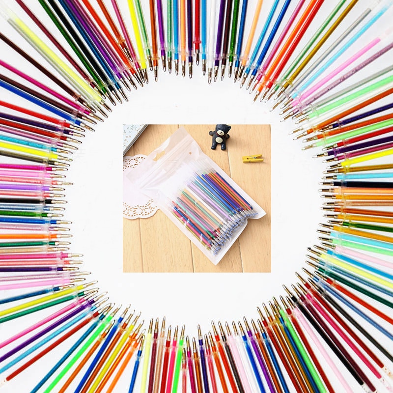 Multi-Colored Gel Pen Refills Set, 100-Pack by HitMyNeed