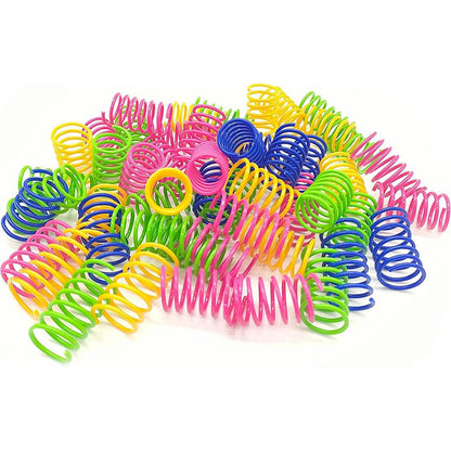 Multi-Colored Plastic Cat Spring Toys (4 Pack) by HitMyNeed