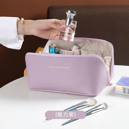 Multi Compartment Makeup Travel Bag purple by HitMyNeed